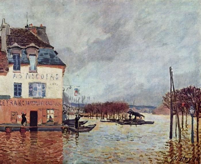 Alfred Sisley Flood at Port Marly, oil painting image